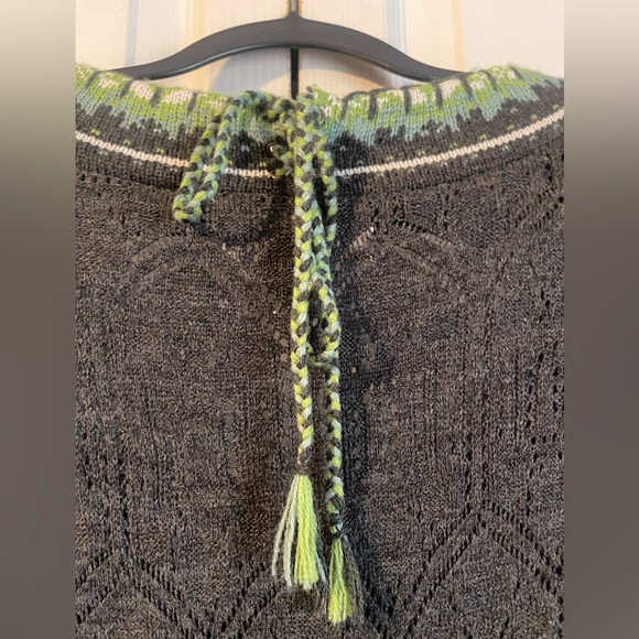 Free People gray knit Nordic sweater dress women’s medium - Picture 4 of 7